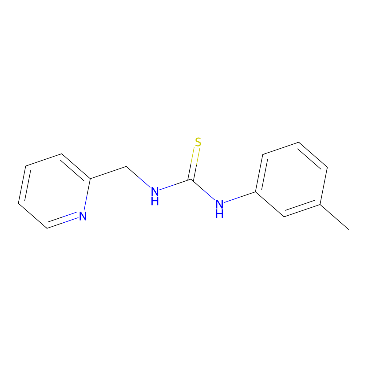 1-(3-Methylphenyl)-3-(pyridin-2-ylmethyl)thiourea molecular structure, CAS 219766-79-7