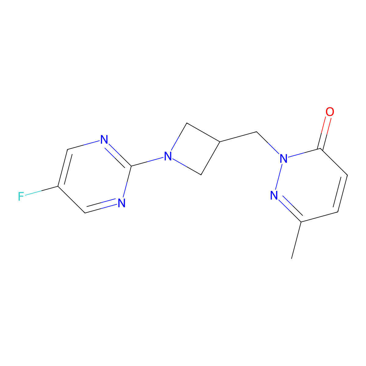 2-{[1-(5-Fluoropyrimidin-2-yl)azetidin-3-yl]methyl}-6-methyl-2,3-dihydropyridazin-3-one molecular structure, CAS 2197666-42-3