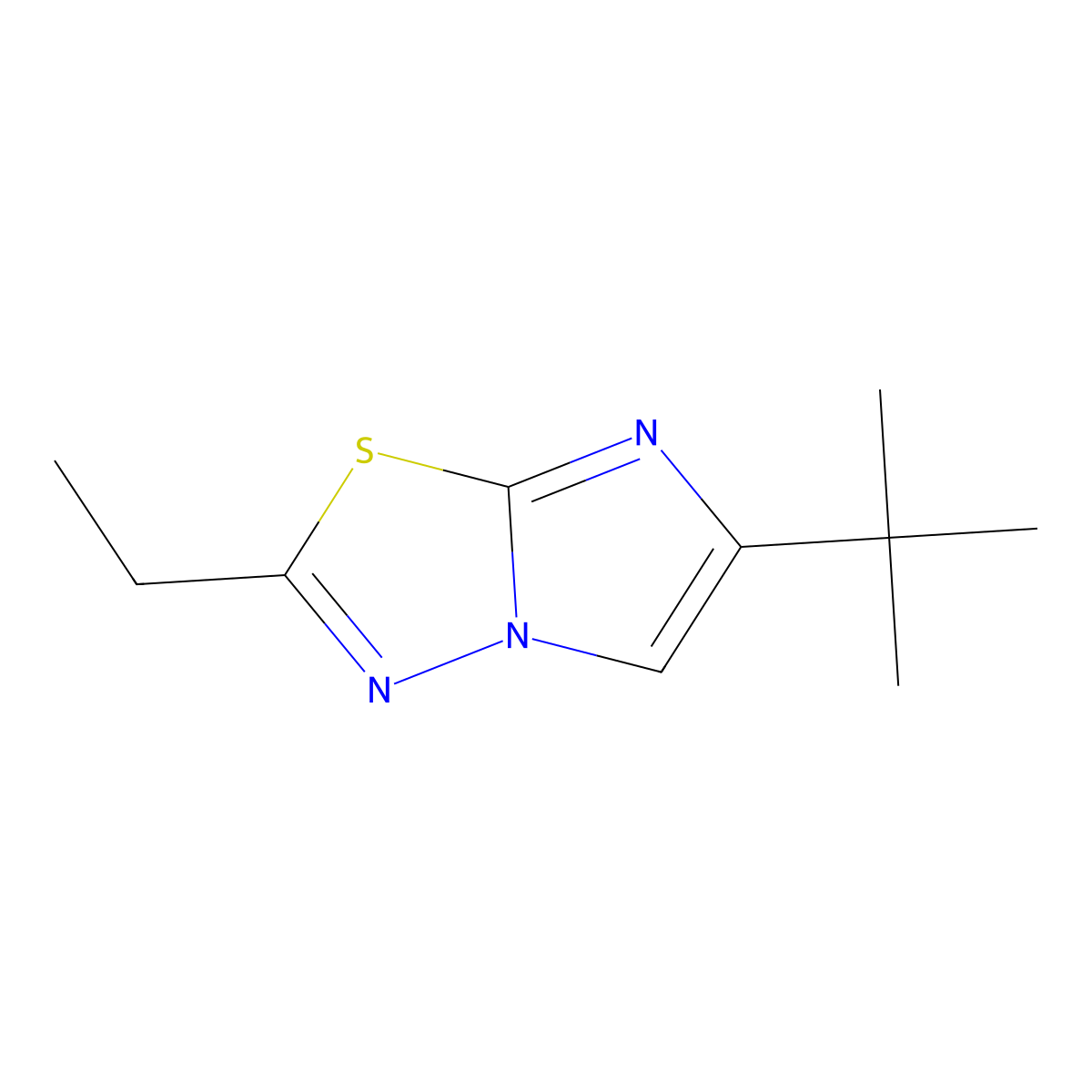 6-Tert-butyl-2-ethylimidazo[2,1-b][1,3,4]thiadiazole molecular structure, CAS 219767-11-0