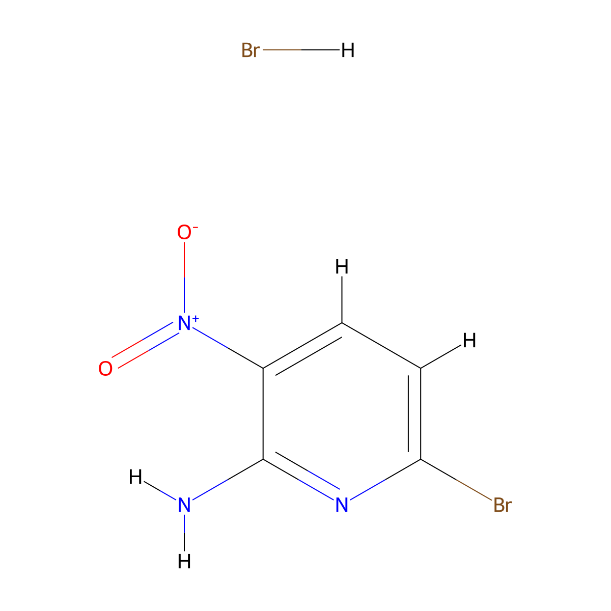 6-Bromo-3-nitropyridin-2-amine hydrobromide molecular structure, CAS 219767-18-7