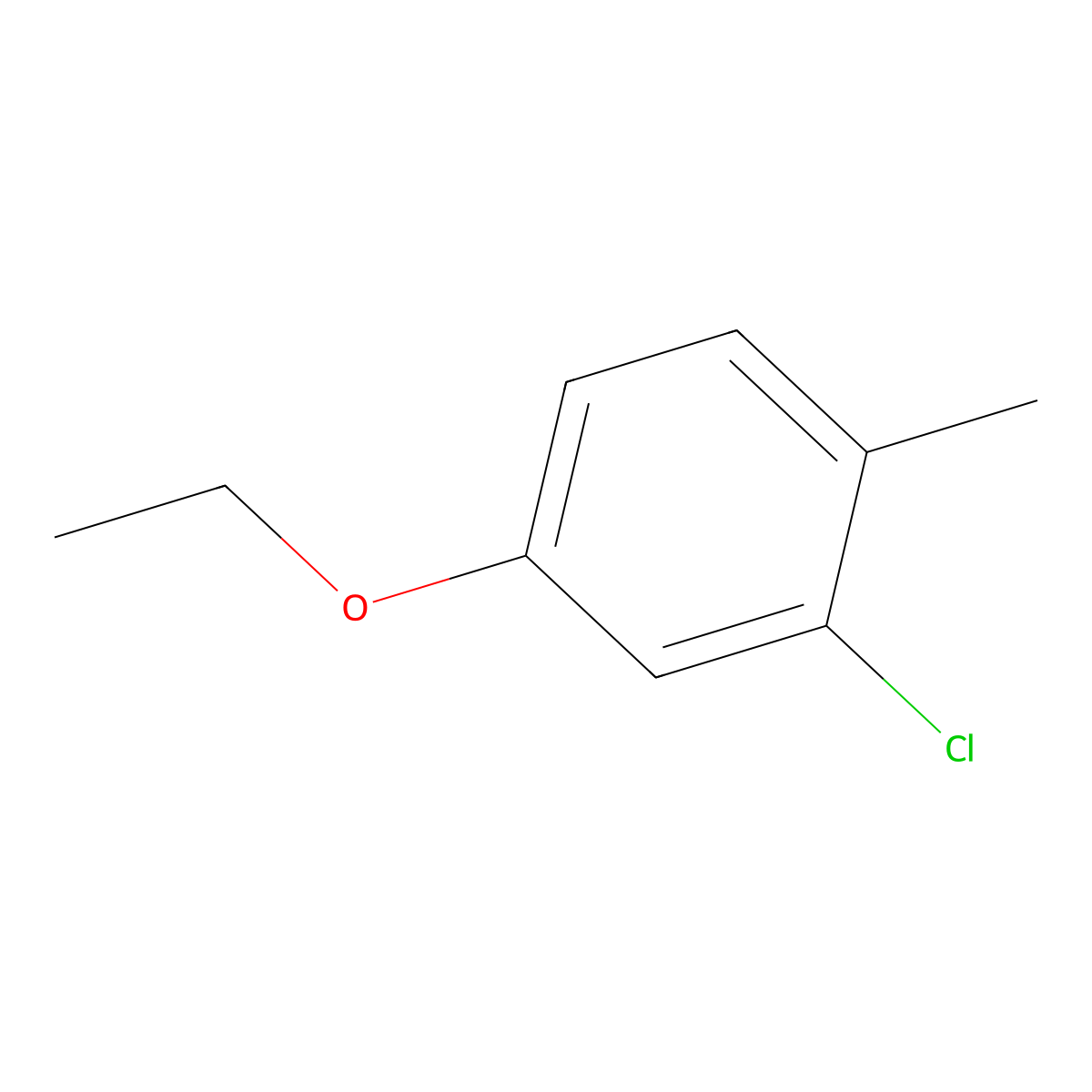 2-Chloro-4-ethoxy-1-methylbenzene molecular structure, CAS 219768-05-5