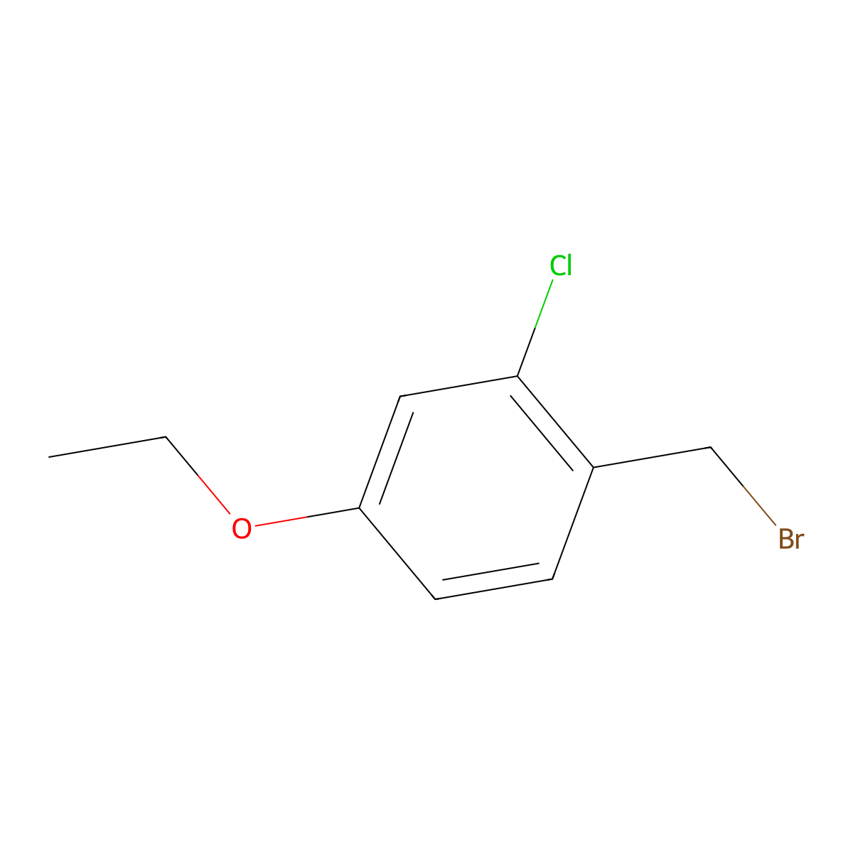1-(Bromomethyl)-2-chloro-4-ethoxybenzene molecular structure, CAS 219768-06-6