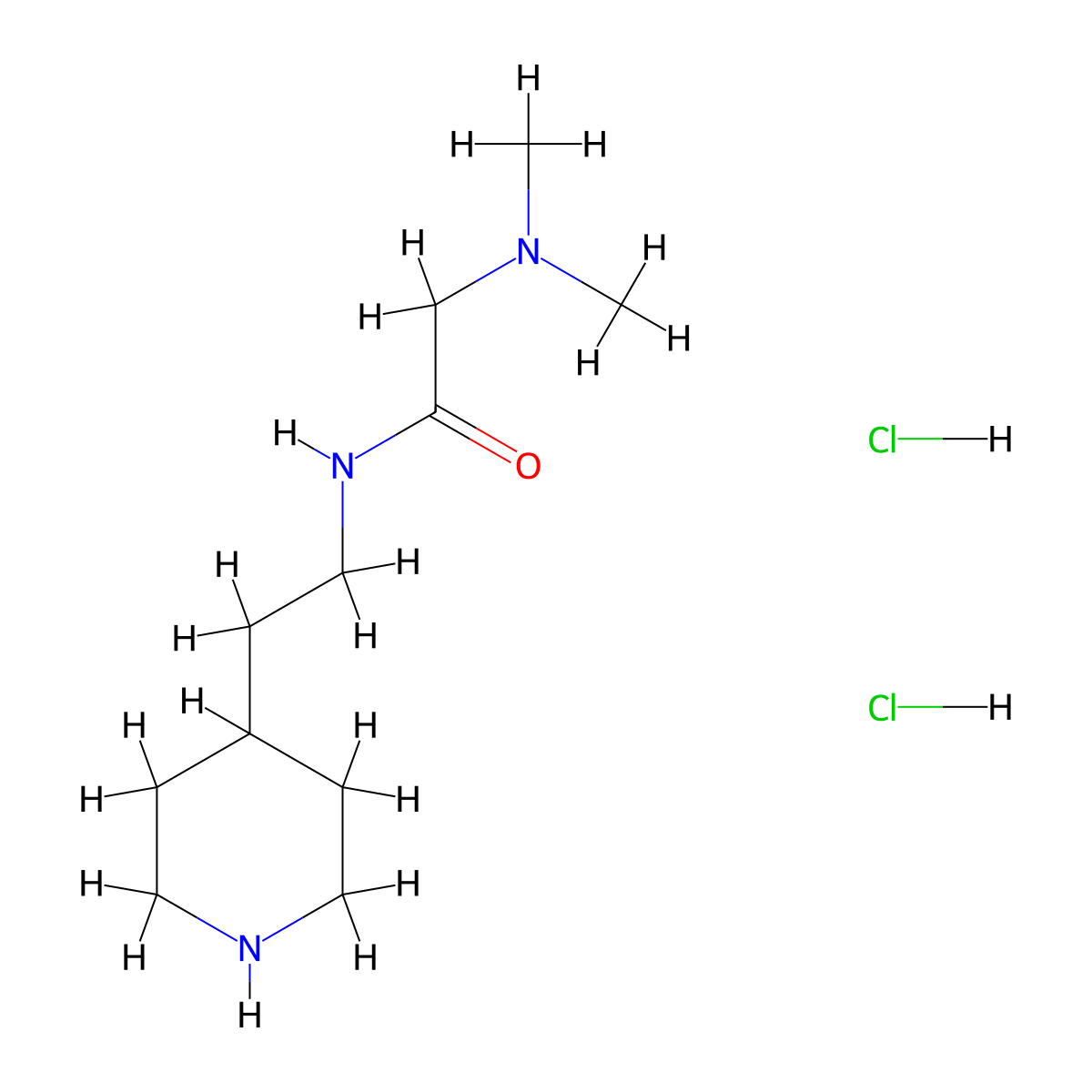 N2,N2-Dimethyl-N1-(2-piperidin-4-ylethyl)glycinamide dihydrochloride molecular structure, CAS 2197685-83-7