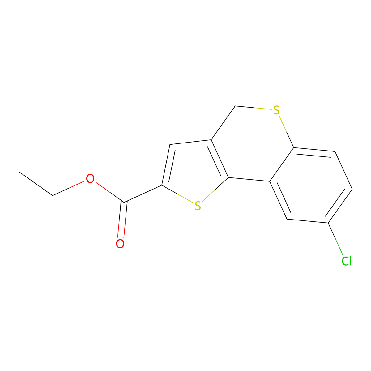 ethyl 8-chloro-4H-thieno[3,2-c]thiochromene-2-carboxylate molecular structure, CAS 2197715-18-5