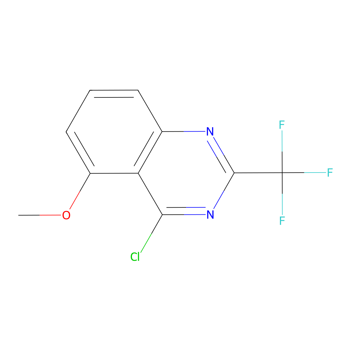 4-Chloro-5-methoxy-2-(trifluoromethyl)quinazoline molecular structure, CAS 219773-96-3