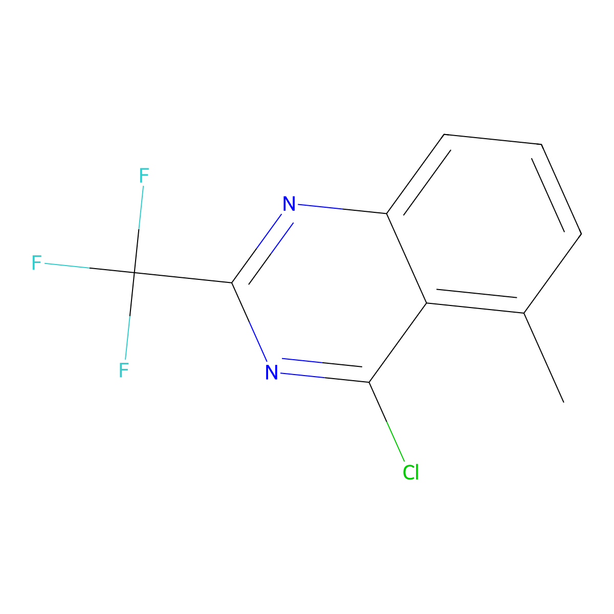 4-Chloro-5-methyl-2-(trifluoromethyl)quinazoline molecular structure, CAS 219773-99-6