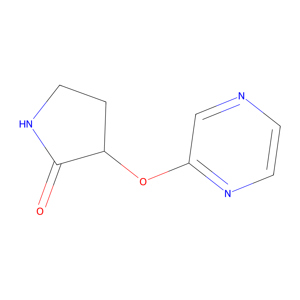 3-(Pyrazin-2-yloxy)pyrrolidin-2-one molecular structure, CAS 2197736-19-7