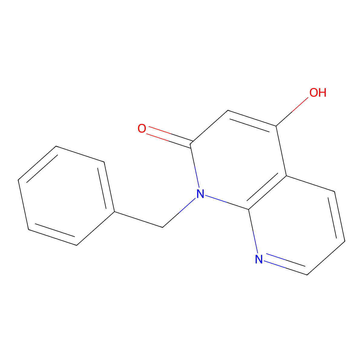 1-Benzyl-4-hydroxy-1,8-naphthyridin-2(1H)-one molecular structure, CAS 219775-95-8