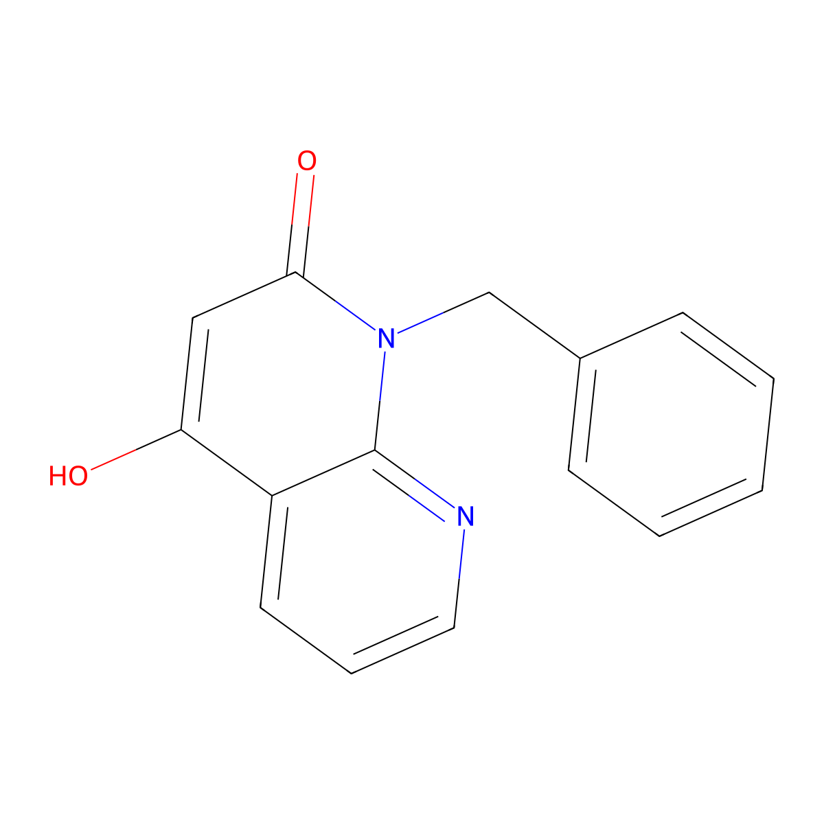 1-Benzyl-4-hydroxy-1,8-naphthyridin-2(1H)-one molecular structure, CAS 219775-95-8
