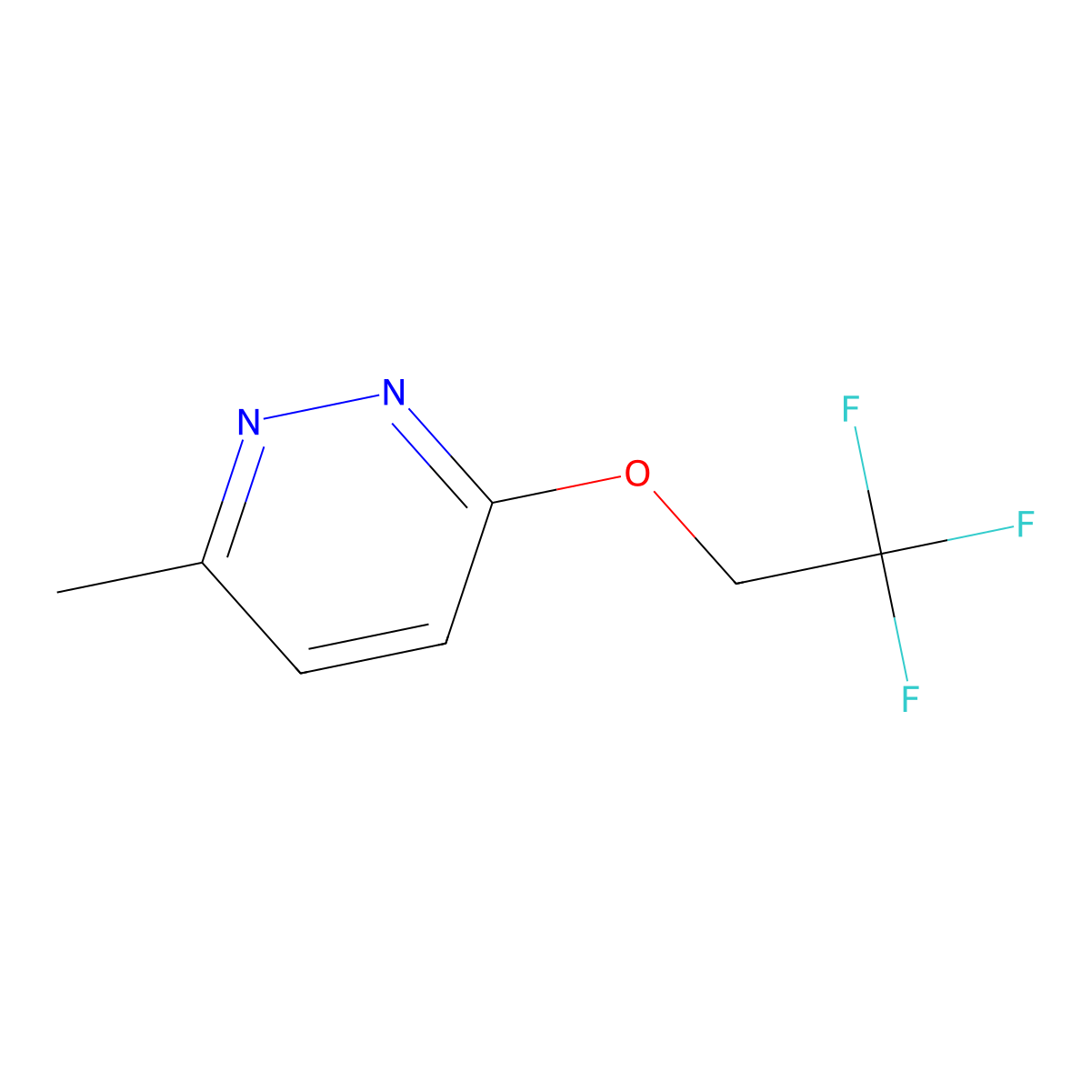 3-Methyl-6-(2,2,2-trifluoroethoxy)pyridazine molecular structure, CAS 2197807-63-7