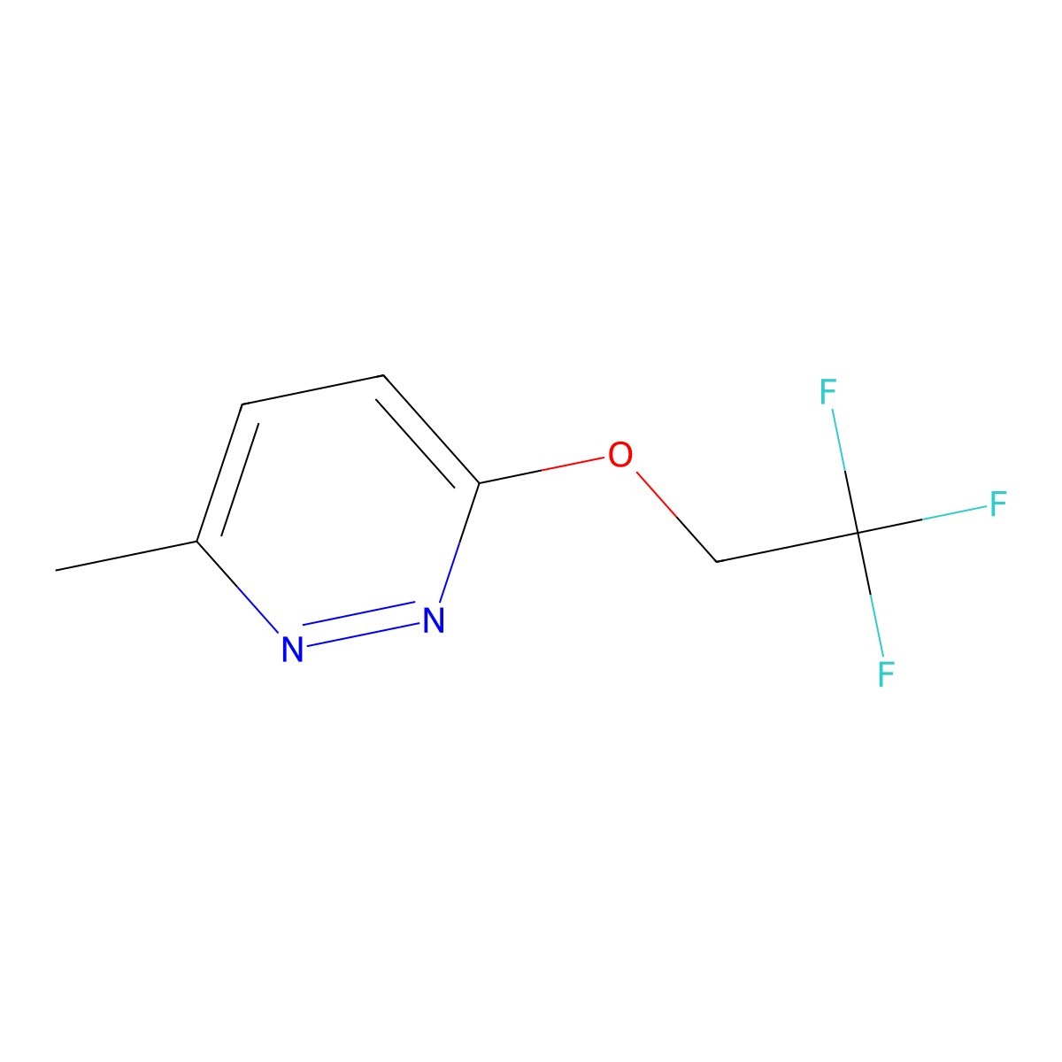 3-Methyl-6-(2,2,2-trifluoroethoxy)pyridazine molecular structure, CAS 2197807-63-7