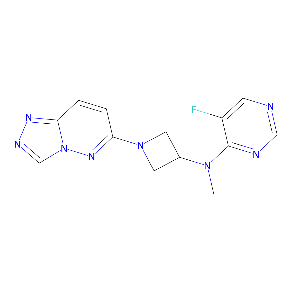 5-fluoro-N-methyl-N-(1-{[1,2,4]triazolo[4,3-b]pyridazin-6-yl}azetidin-3-yl)pyrimidin-4-amine molecular structure, CAS 2197821-95-5