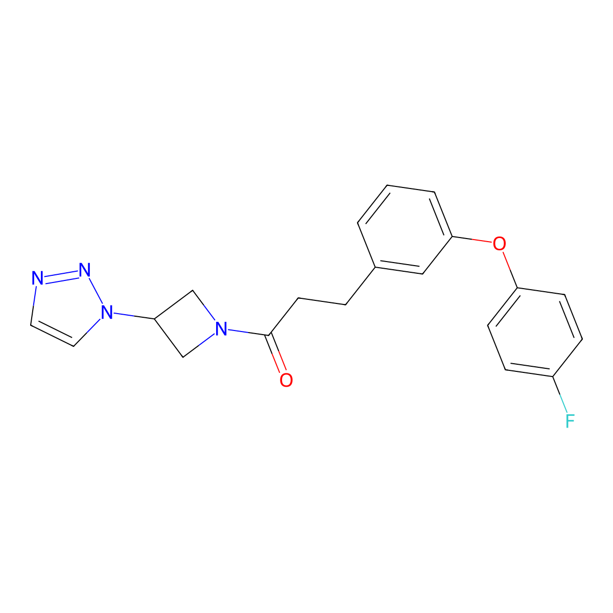 1-(3-(1H-1,2,3-triazol-1-yl)azetidin-1-yl)-3-(3-(4-fluorophenoxy)phenyl)propan-1-one molecular structure, CAS 2197824-58-9