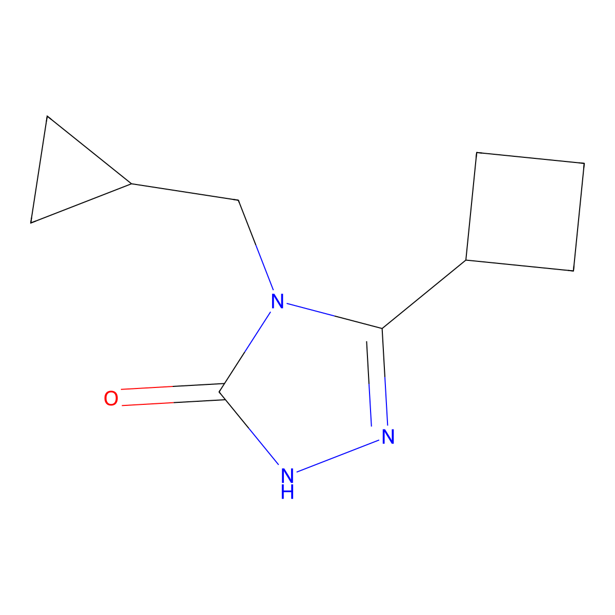 3-cyclobutyl-4-(cyclopropylmethyl)-4,5-dihydro-1H-1,2,4-triazol-5-one molecular structure, CAS 2197827-98-6