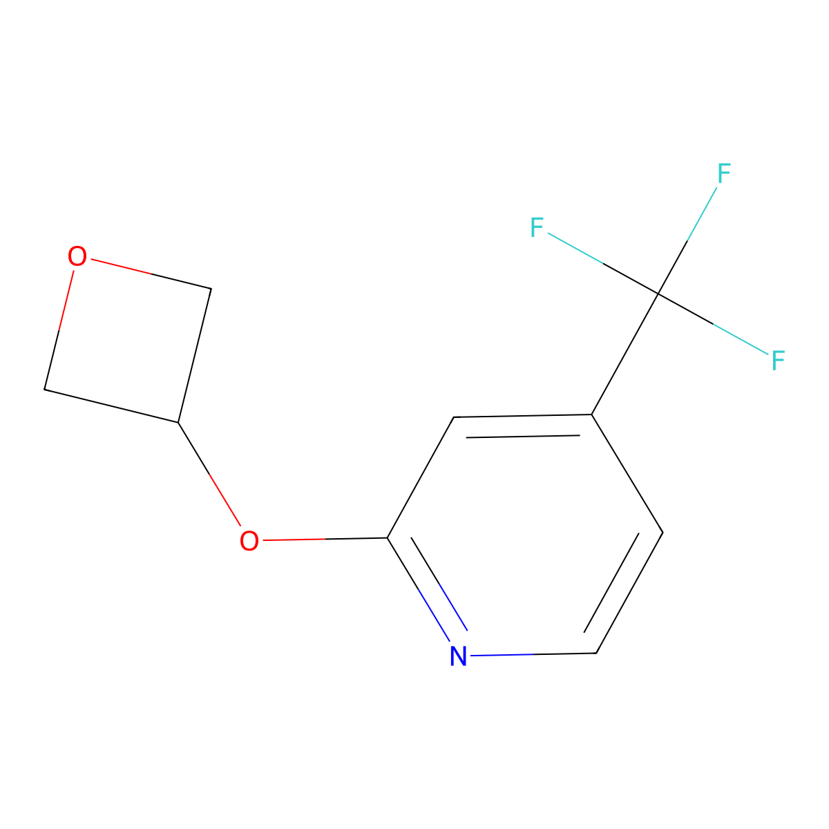 2-(Oxetan-3-yloxy)-4-(trifluoromethyl)pyridine molecular structure, CAS 2197828-19-4