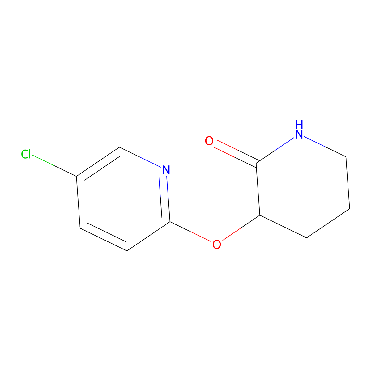 3-[(5-Chloropyridin-2-yl)oxy]piperidin-2-one molecular structure, CAS 2197828-60-5