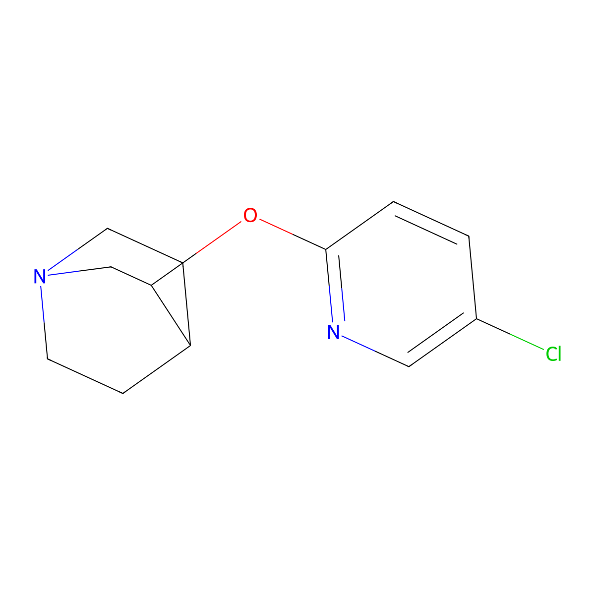 3-[(5-Chloropyridin-2-yl)oxy]-1-azabicyclo[2.2.2]octane molecular structure, CAS 2197830-01-4