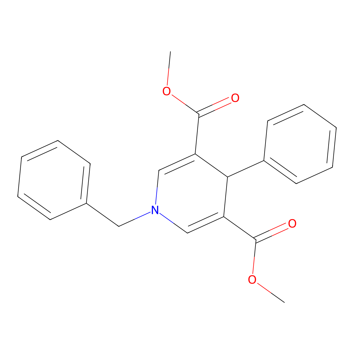 Dimethyl 1-benzyl-4-phenyl-1,4-dihydropyridine-3,5-dicarboxylate molecular structure, CAS 219786-80-8