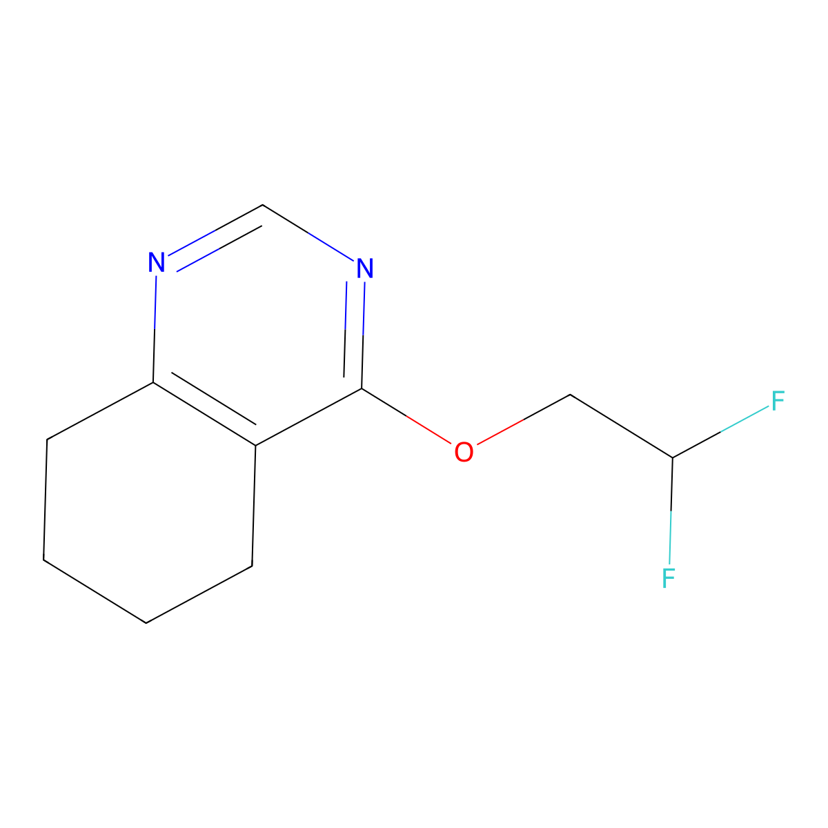 4-(2,2-Difluoroethoxy)-5,6,7,8-tetrahydroquinazoline molecular structure, CAS 2197878-06-9