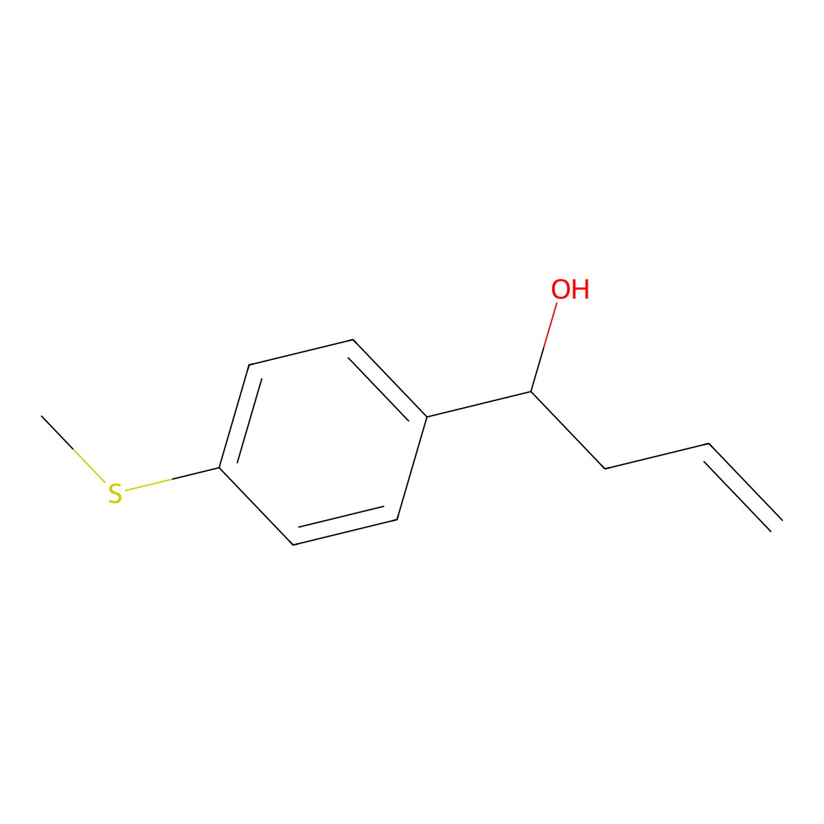 1-(4-(Methylthio)phenyl)but-3-en-1-ol molecular structure, CAS 219788-93-9