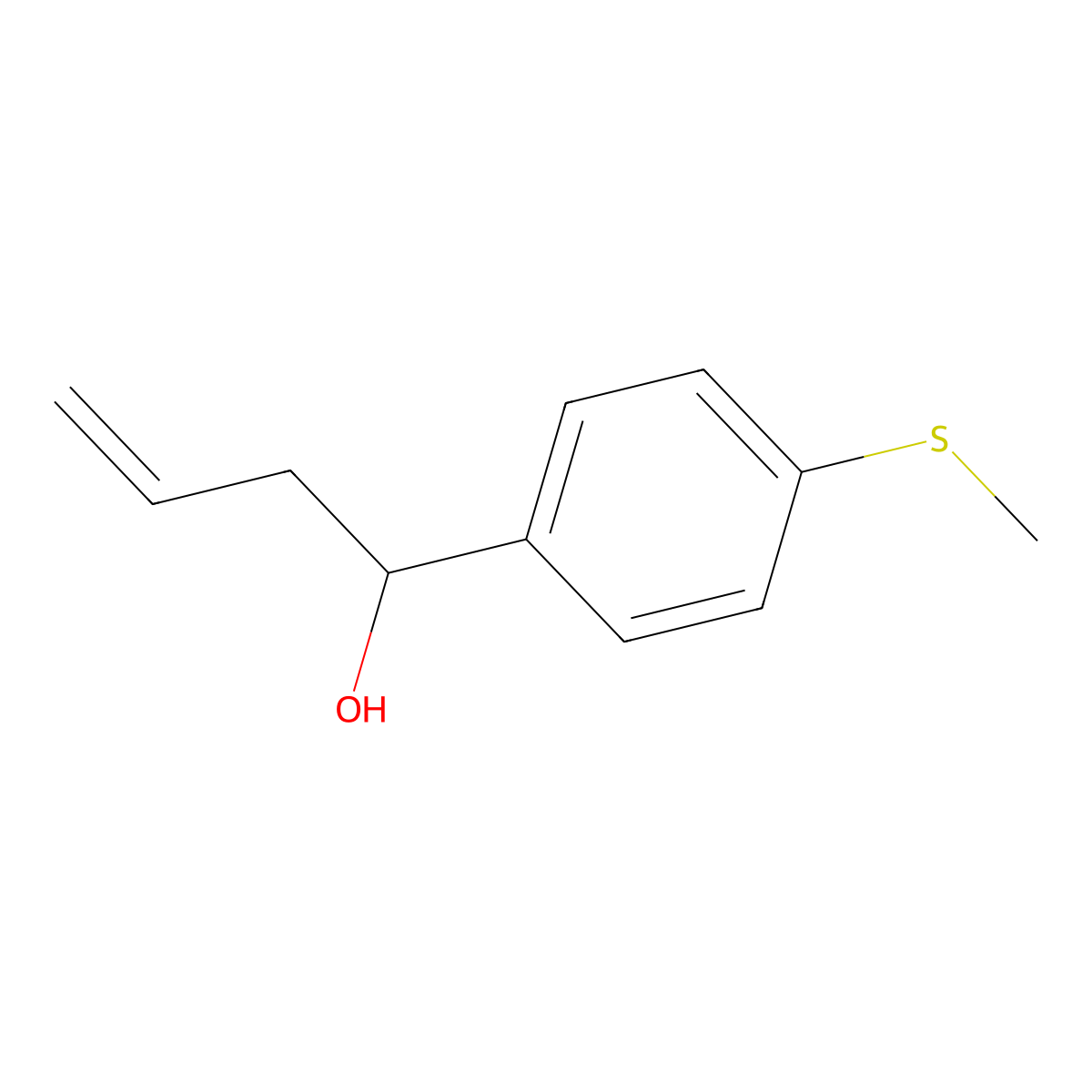 1-(4-(Methylthio)phenyl)but-3-en-1-ol molecular structure, CAS 219788-93-9