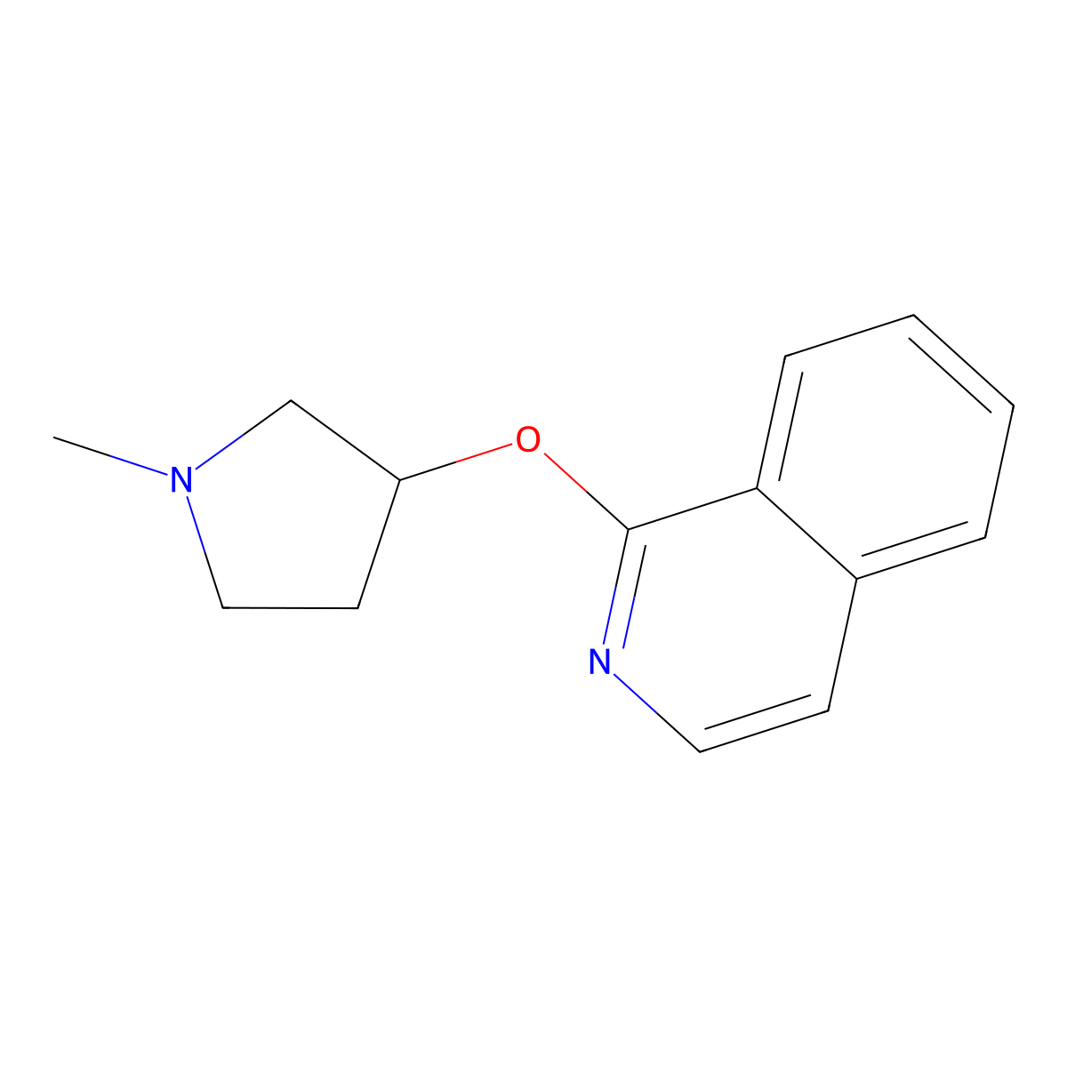 1-[(1-Methylpyrrolidin-3-yl)oxy]isoquinoline molecular structure, CAS 2197882-88-3