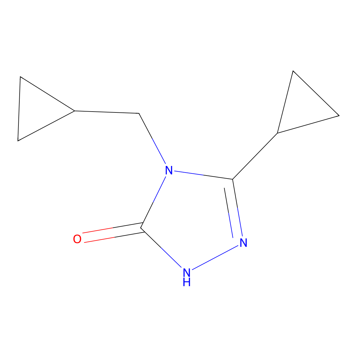 3-cyclopropyl-4-(cyclopropylmethyl)-4,5-dihydro-1H-1,2,4-triazol-5-one molecular structure, CAS 2197892-87-6