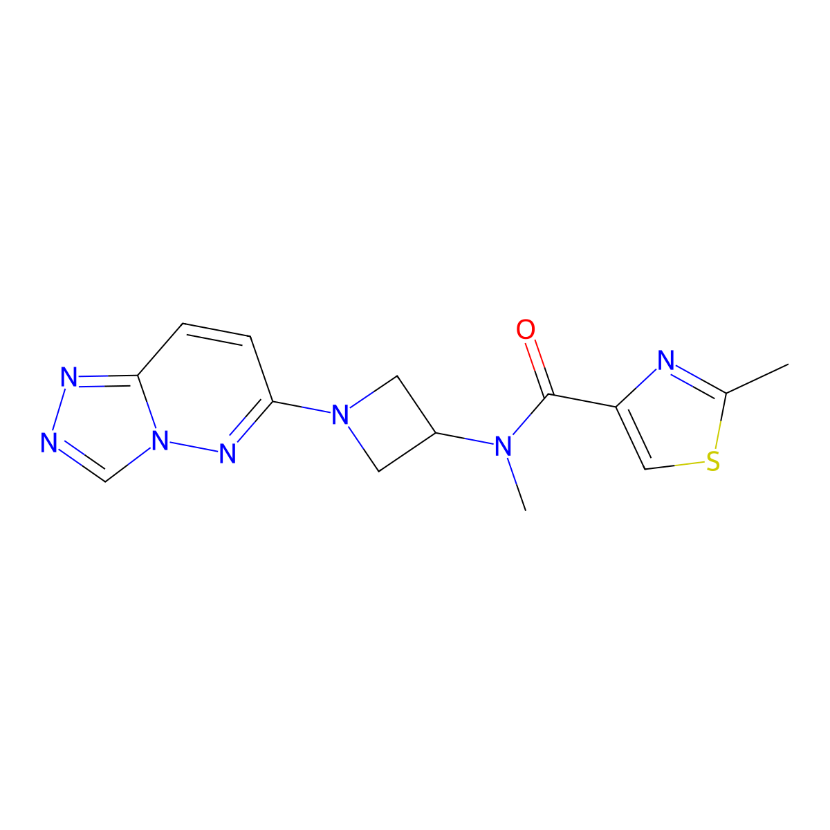 N,2-dimethyl-N-(1-{[1,2,4]triazolo[4,3-b]pyridazin-6-yl}azetidin-3-yl)-1,3-thiazole-4-carboxamide molecular structure, CAS 2197895-95-5