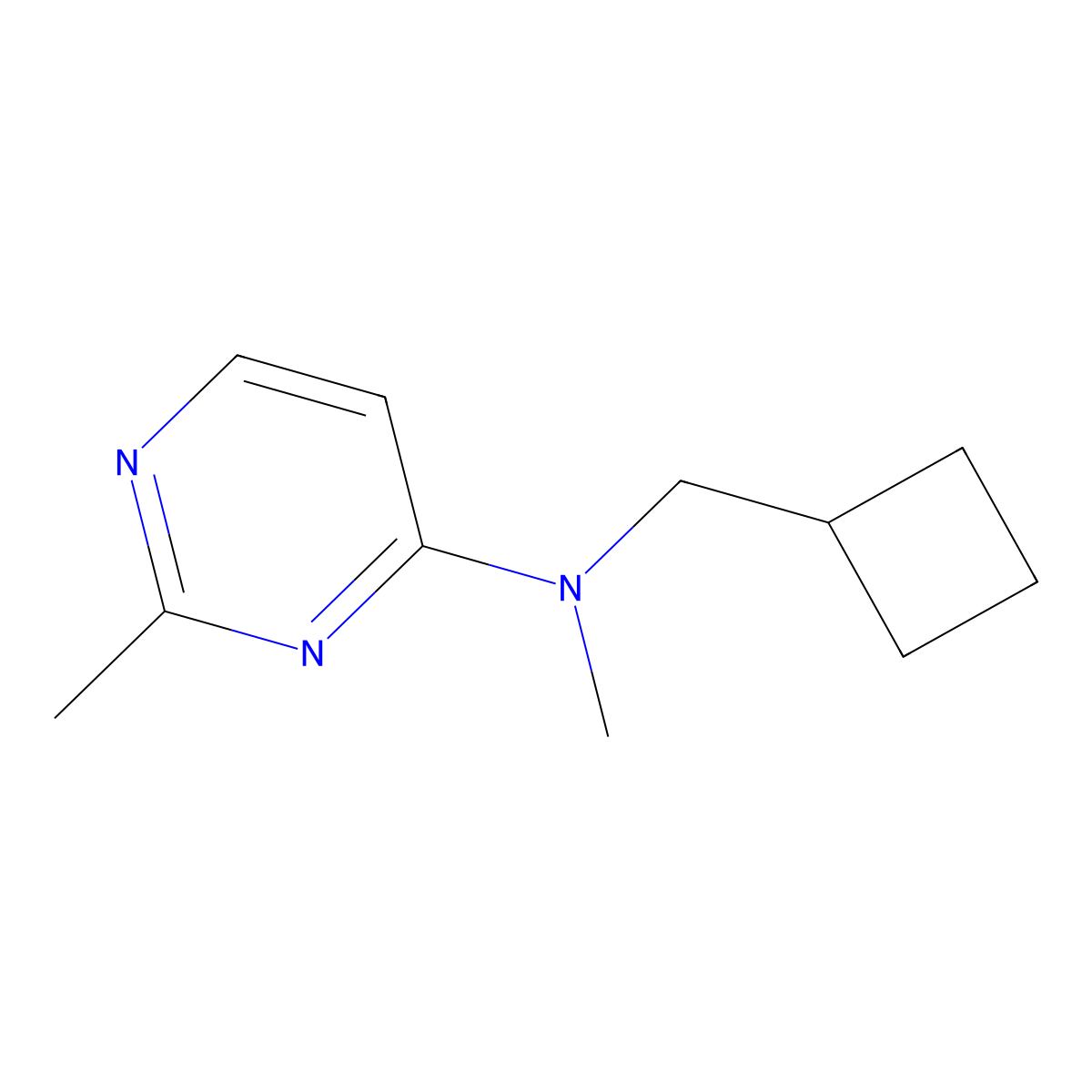 N-(cyclobutylmethyl)-N,2-dimethylpyrimidin-4-amine molecular structure, CAS 2197902-11-5