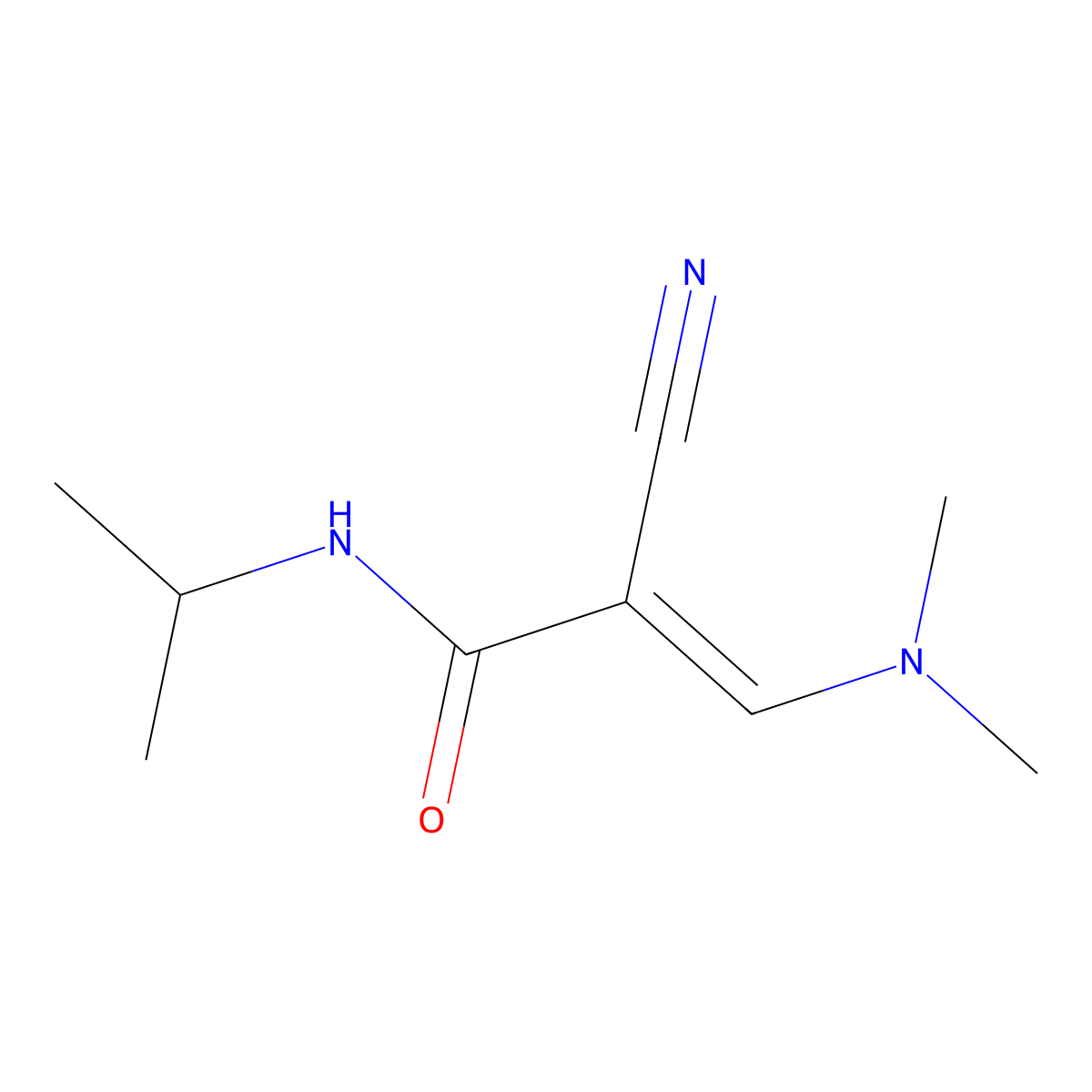 2-cyano-3-(dimethylamino)-N-(propan-2-yl)prop-2-enamide molecular structure, CAS 219793-78-9
