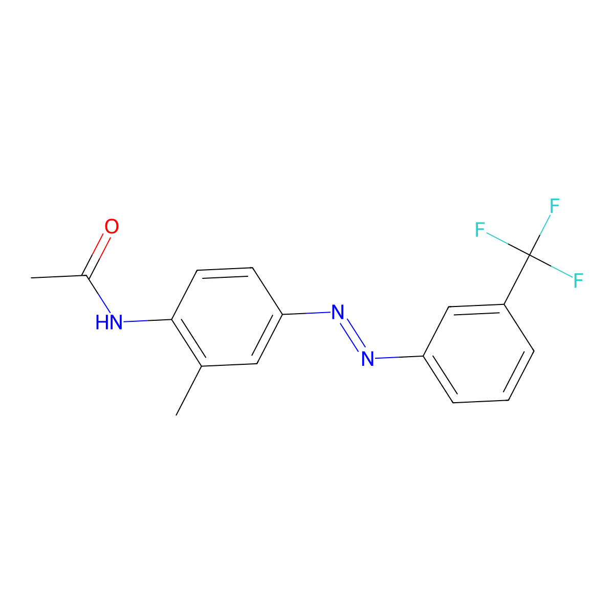 Acetamide, N-[2-methyl-4-[2-[3-(trifluoromethyl)phenyl]diazenyl]phenyl]- molecular structure, CAS 219793-80-3