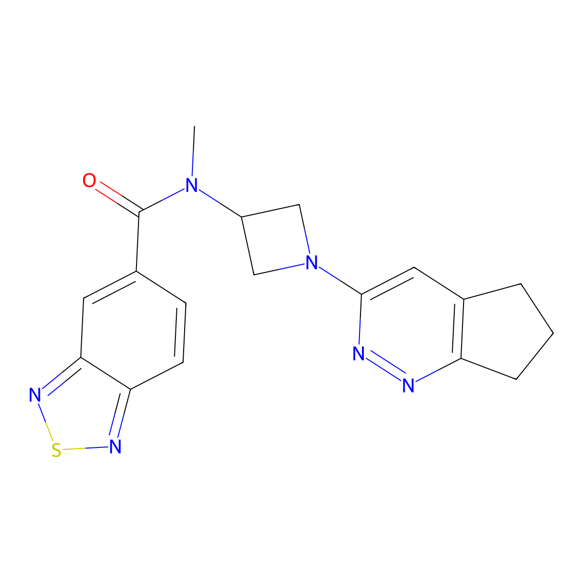 N-(1-{5H,6H,7H-cyclopenta[c]pyridazin-3-yl}azetidin-3-yl)-N-methyl-2,1,3-benzothiadiazole-5-carboxamide molecular structure, CAS 2197940-50-2