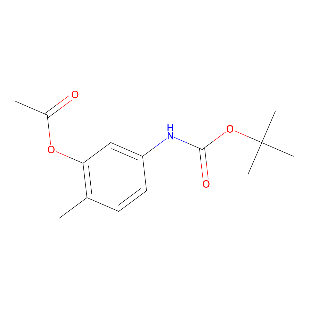 5-((tert-Butoxycarbonyl)amino)-2-methylphenyl acetate molecular structure, CAS 2197945-54-1