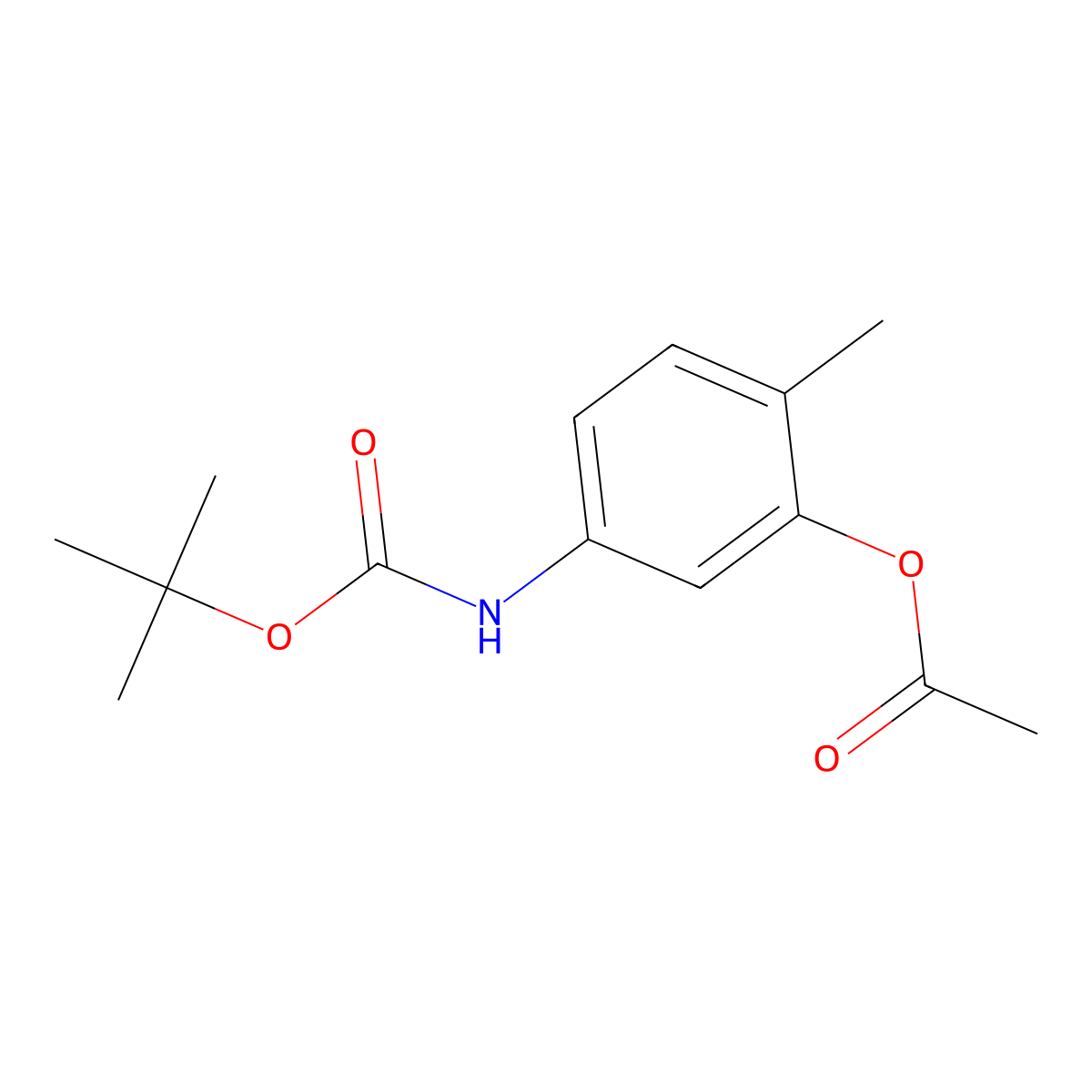 5-((tert-Butoxycarbonyl)amino)-2-methylphenyl acetate molecular structure, CAS 2197945-54-1