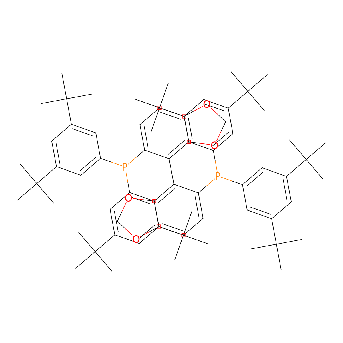 (4R)-5,5'-Bis(bis(3,5-di-tert-butylphenyl)phosphaneyl)-4,4'-bibenzo[d][1,3]dioxole molecular structure, CAS 2197979-90-9