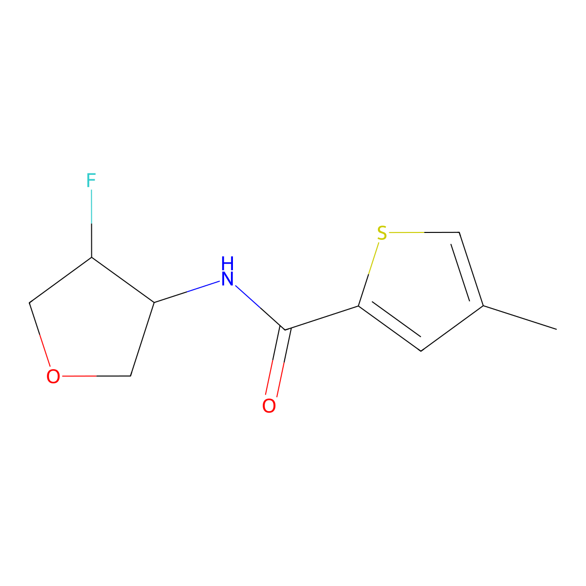 N-(4-fluorooxolan-3-yl)-4-methylthiophene-2-carboxamide molecular structure, CAS 2197992-55-3