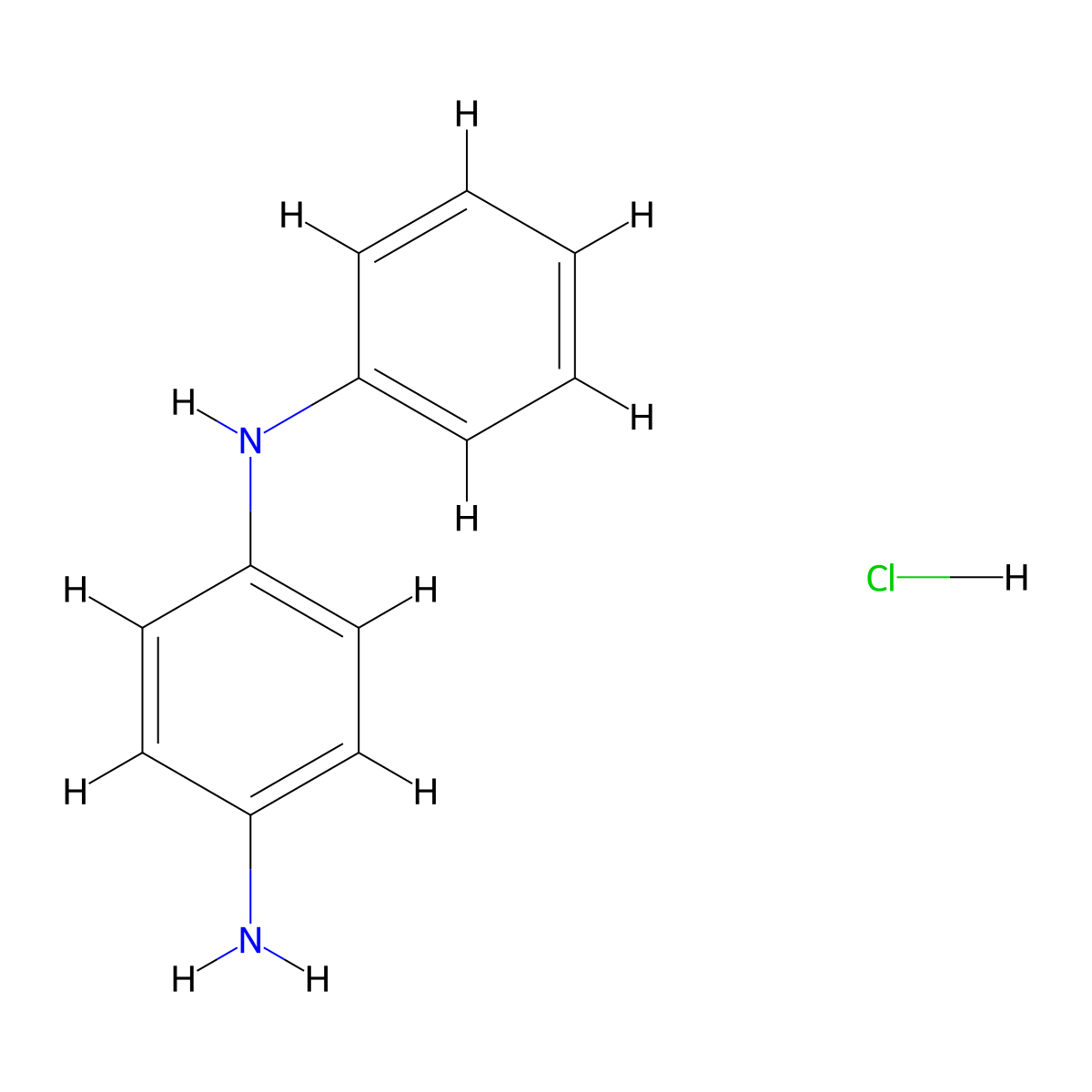 p-Aminodiphenylamine HCl molecular structure, CAS 2198-59-6
