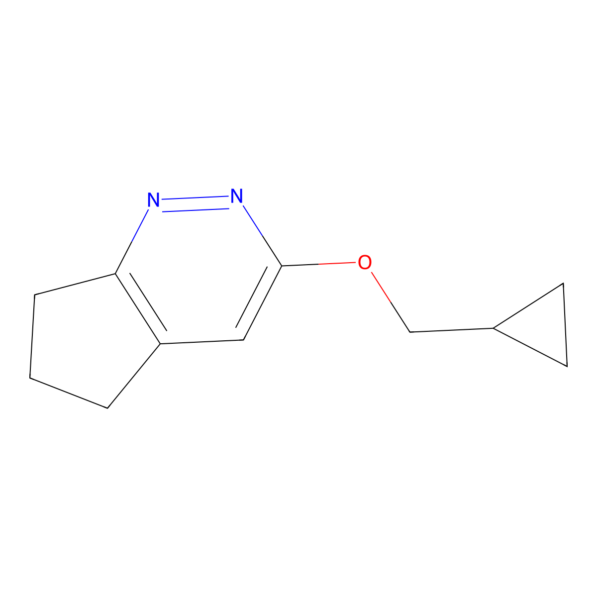 3-(cyclopropylmethoxy)-5H,6H,7H-cyclopenta[c]pyridazine molecular structure, CAS 2198021-08-6