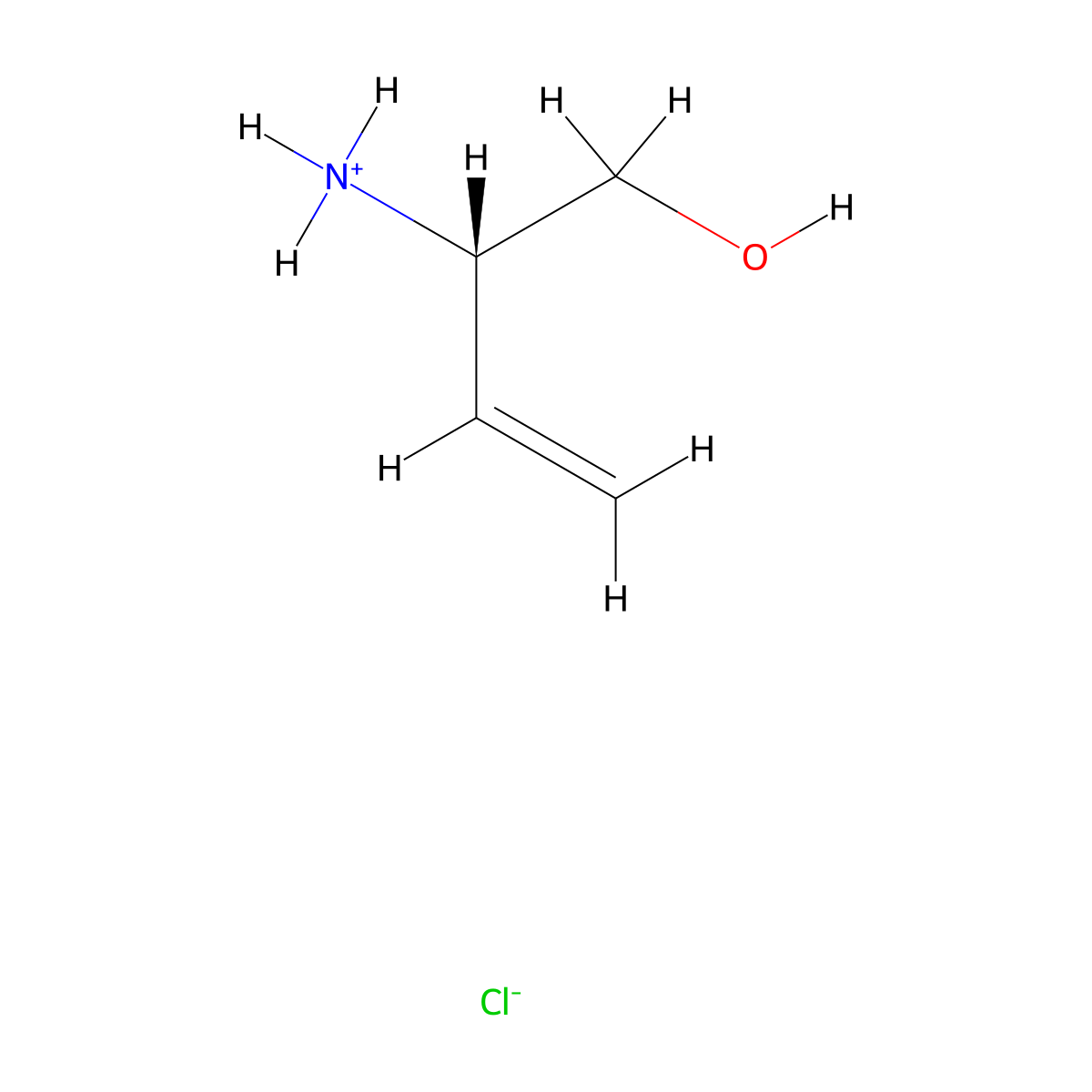 [(2S)-1-hydroxybut-3-en-2-yl]azanium chloride molecular structure, CAS 219803-57-3