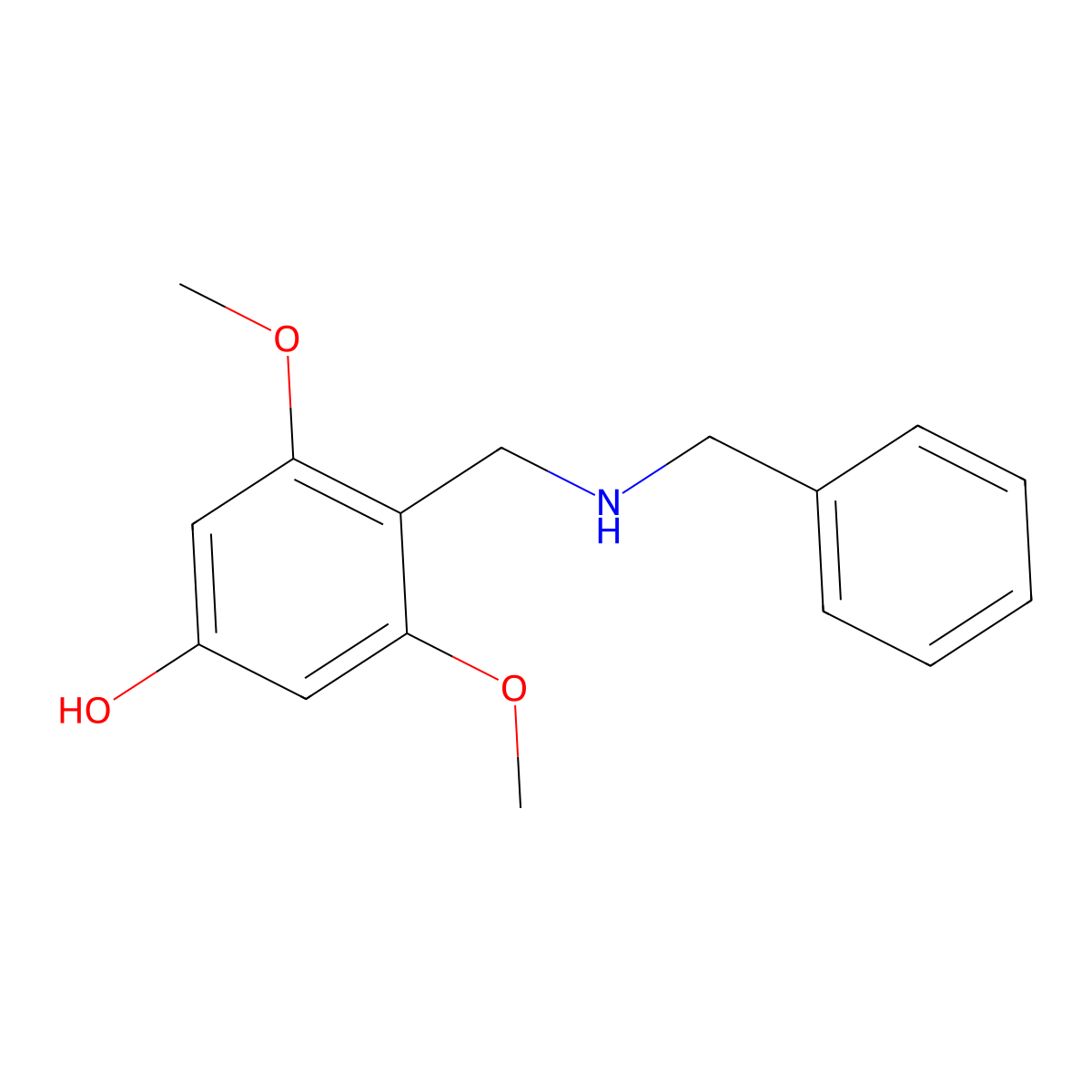 4-[(Benzylamino)methyl]-3,5-dimethoxyphenol molecular structure, CAS 219803-78-8