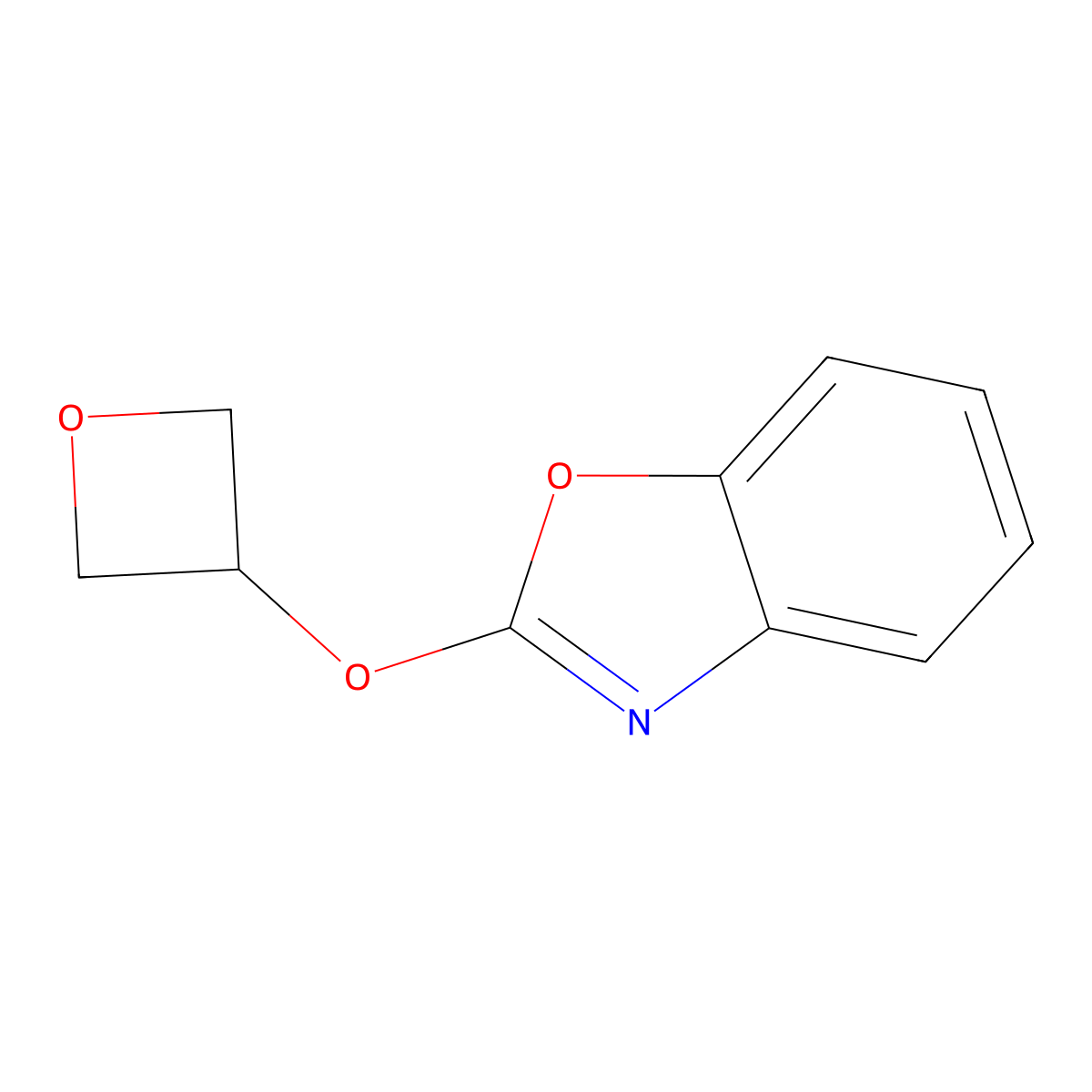 2-(Oxetan-3-yloxy)-1,3-benzoxazole molecular structure, CAS 2198052-75-2
