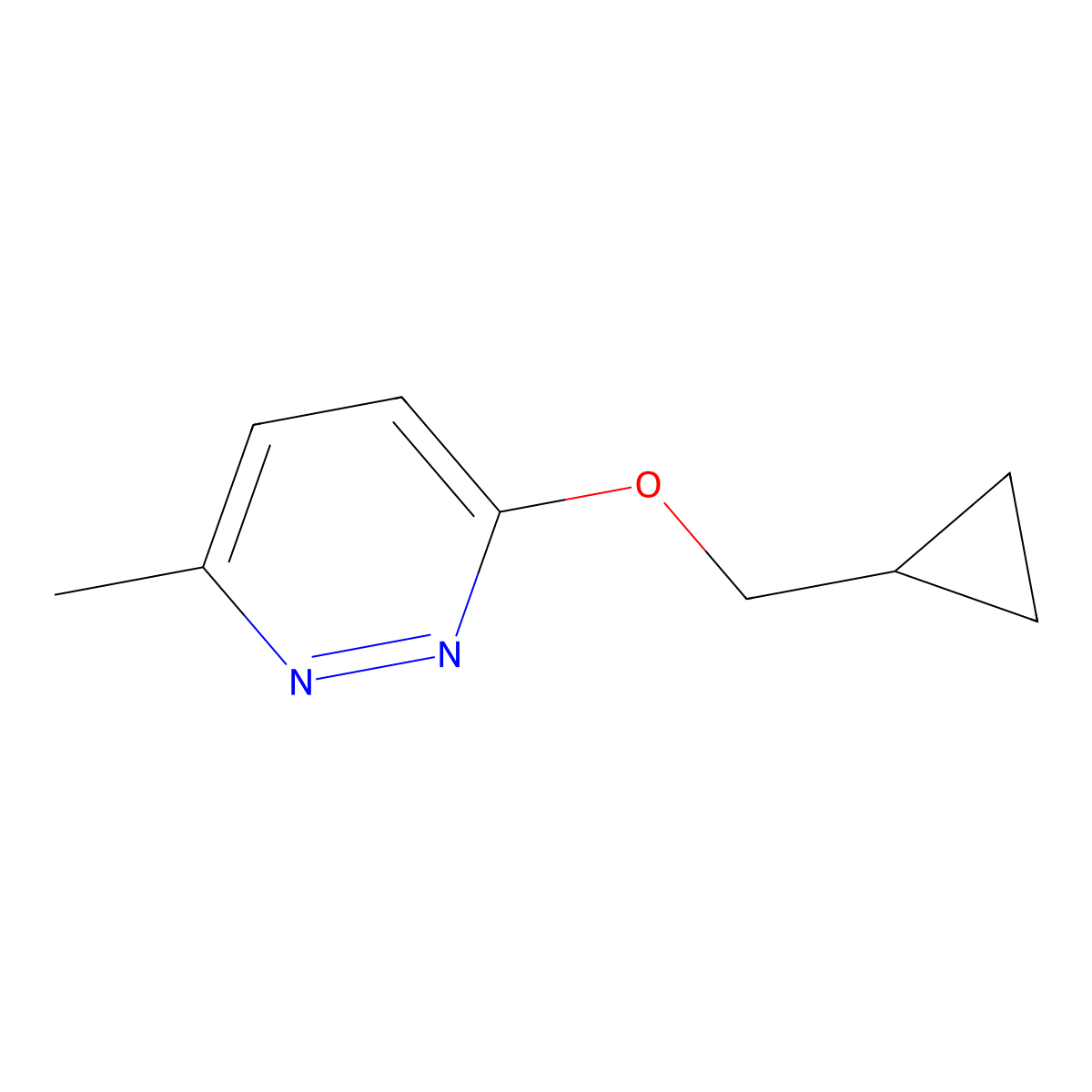 3-(Cyclopropylmethoxy)-6-methylpyridazine molecular structure, CAS 2198091-24-4