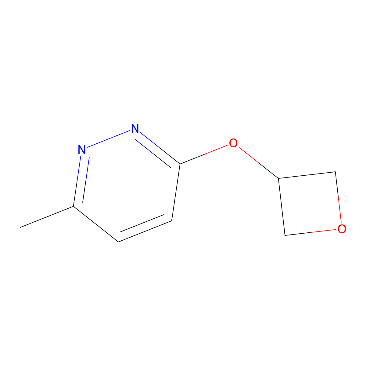 3-Methyl-6-(oxetan-3-yloxy)pyridazine molecular structure, CAS 2198091-92-6