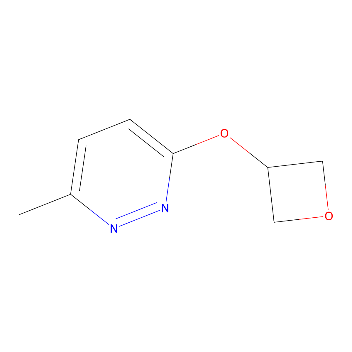 3-Methyl-6-(oxetan-3-yloxy)pyridazine molecular structure, CAS 2198091-92-6