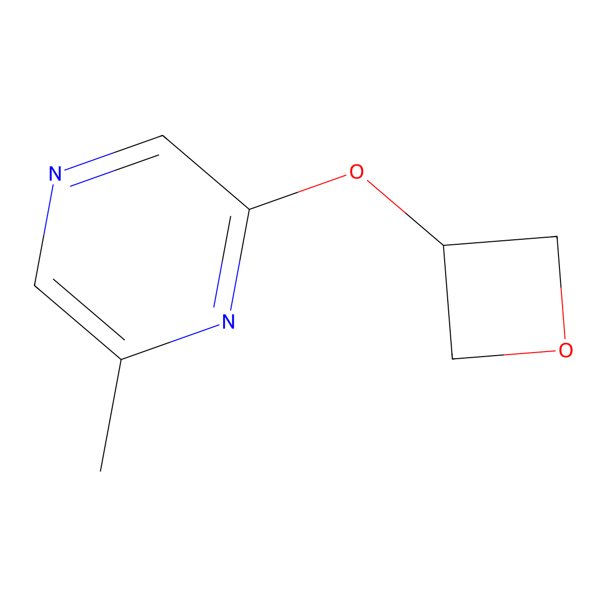 2-Methyl-6-(oxetan-3-yloxy)pyrazine molecular structure, CAS 2198091-94-8
