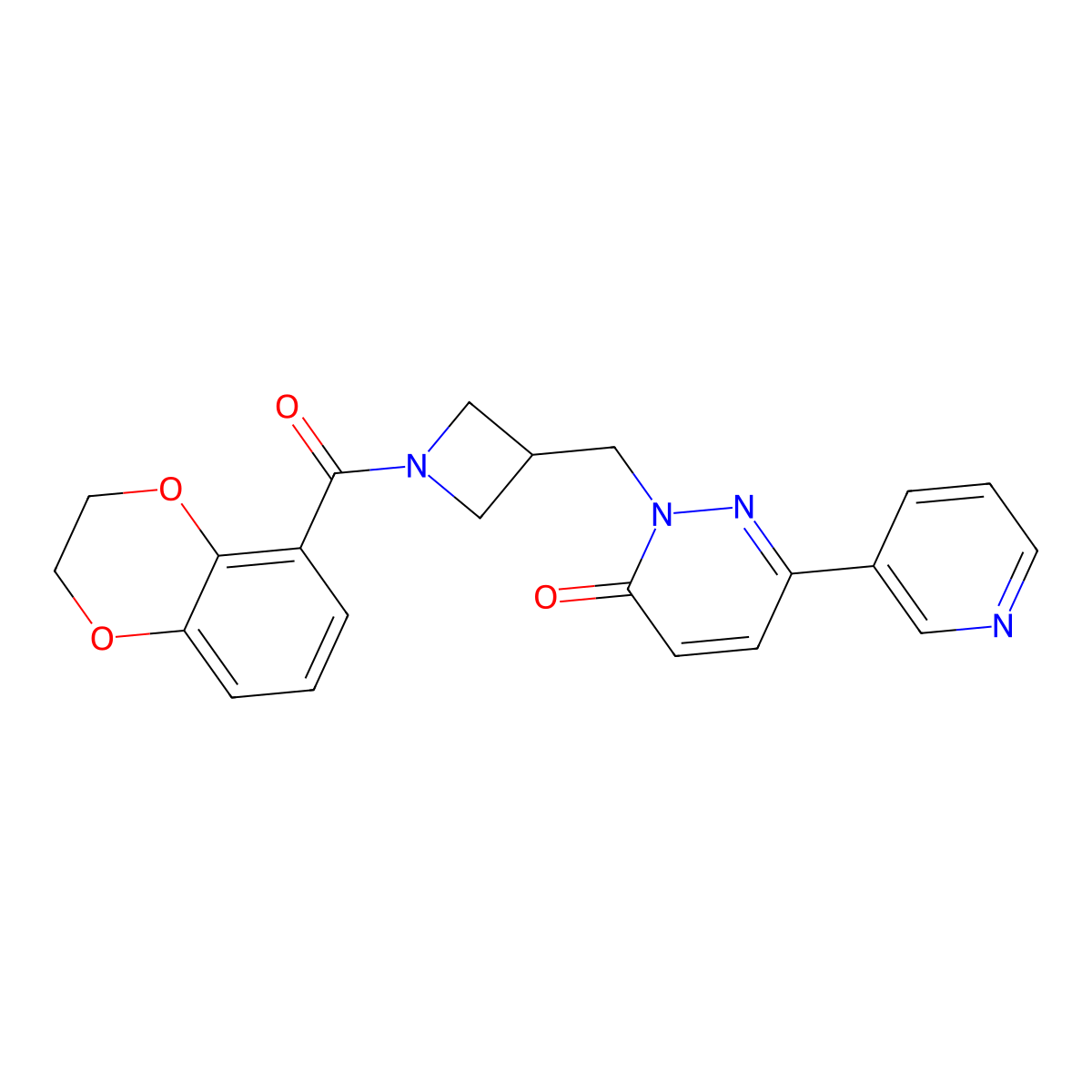 2-{[1-(2,3-Dihydro-1,4-benzodioxine-5-carbonyl)azetidin-3-yl]methyl}-6-(pyridin-3-yl)-2,3-dihydropyridazin-3-one molecular structure, CAS 2198095-77-9
