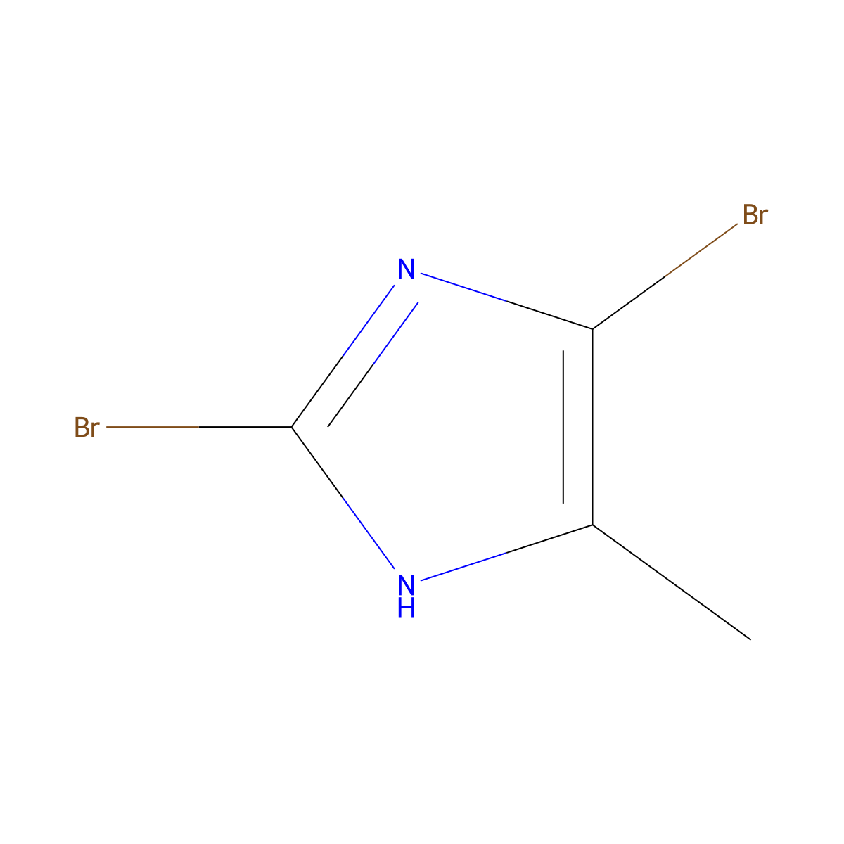 2,5-Dibromo-4-methylimidazole molecular structure, CAS 219814-29-6
