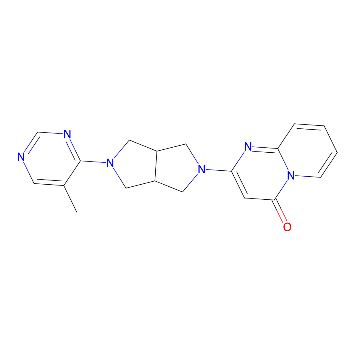 2-[5-(5-methylpyrimidin-4-yl)-octahydropyrrolo[3,4-c]pyrrol-2-yl]-4H-pyrido[1,2-a]pyrimidin-4-one molecular structure, CAS 2198149-22-1