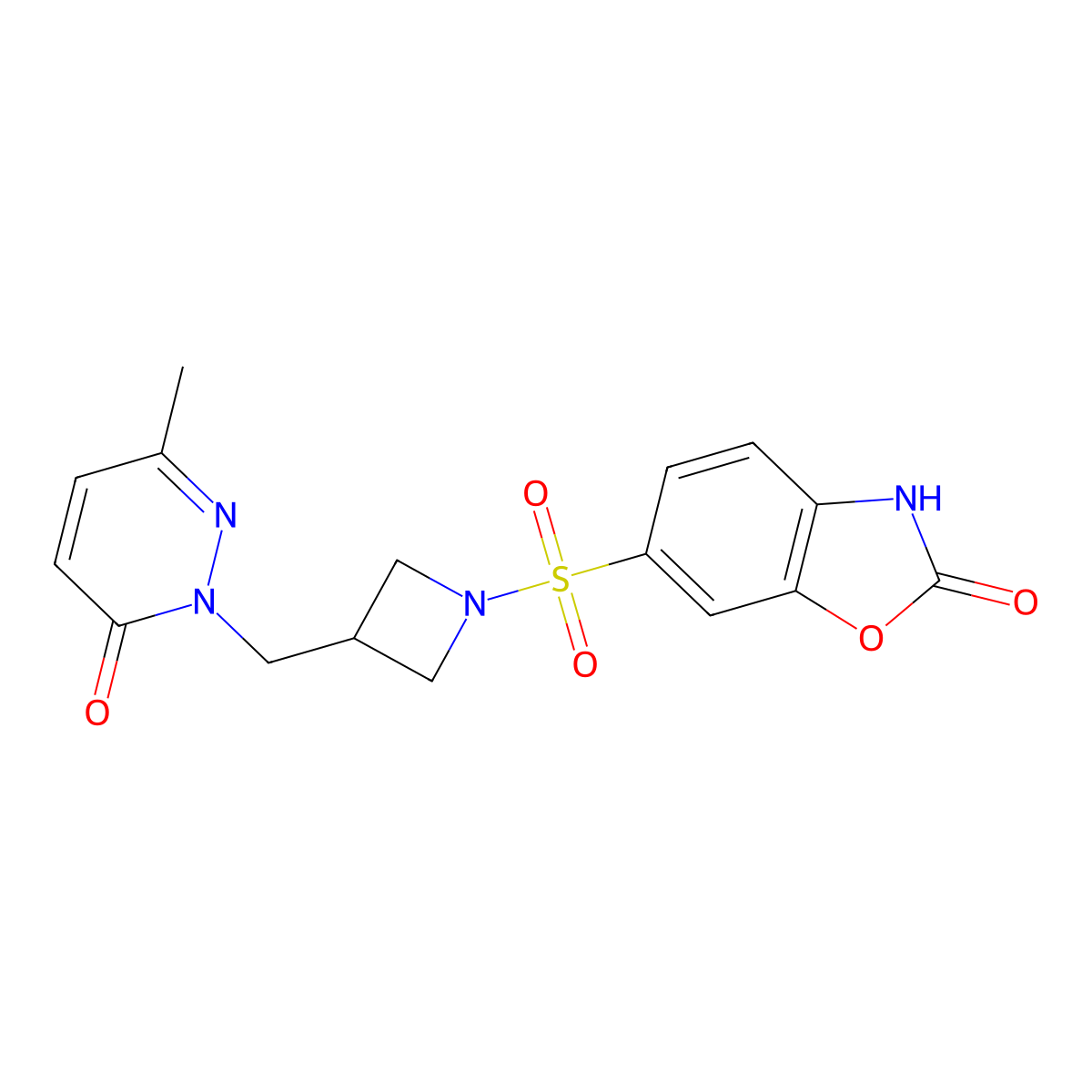6-({3-[(3-Methyl-6-oxo-1,6-dihydropyridazin-1-yl)methyl]azetidin-1-yl}sulfonyl)-2,3-dihydro-1,3-benzoxazol-2-one molecular structure, CAS 2198156-79-3