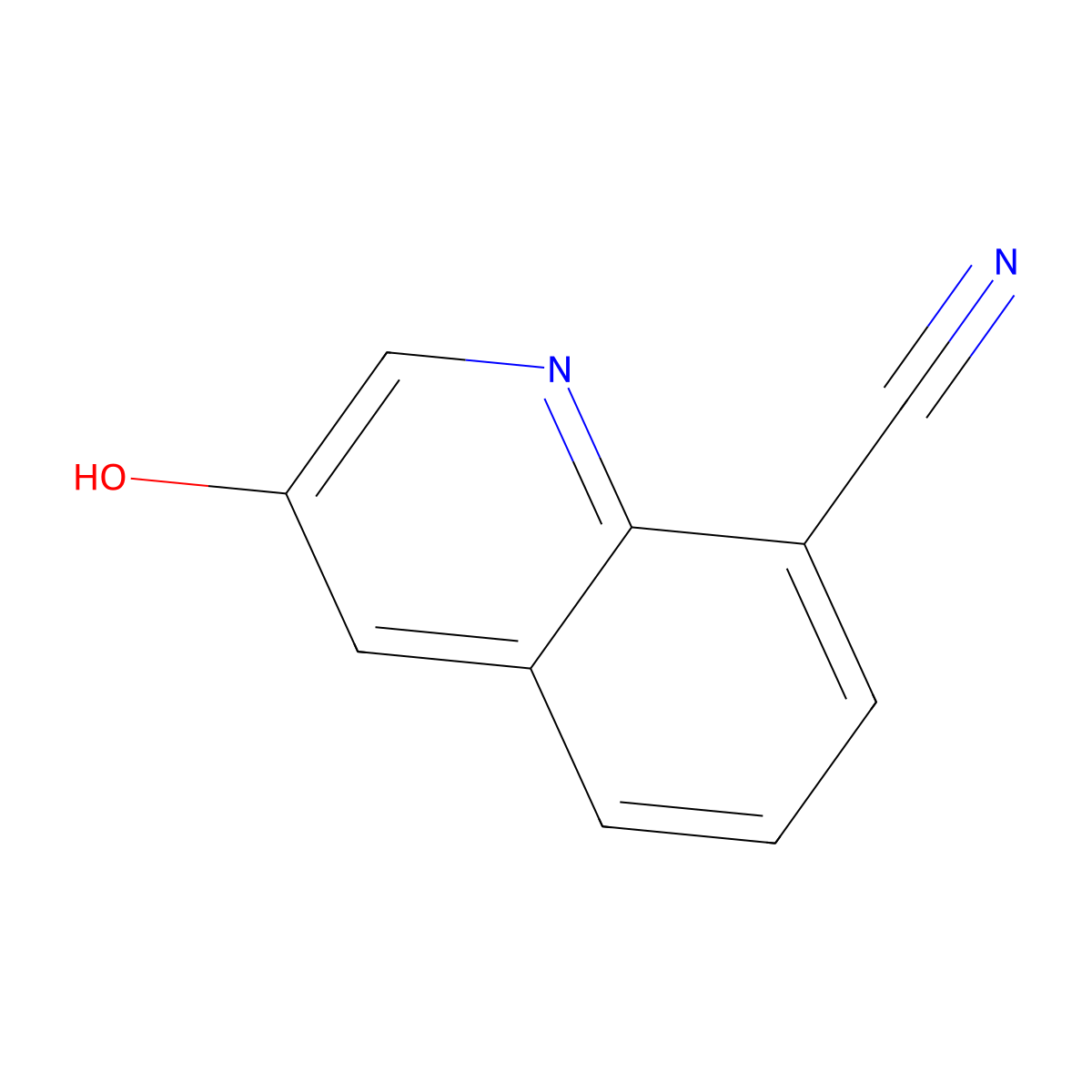 3-Hydroxyquinoline-8-carbonitrile molecular structure, CAS 219817-33-1